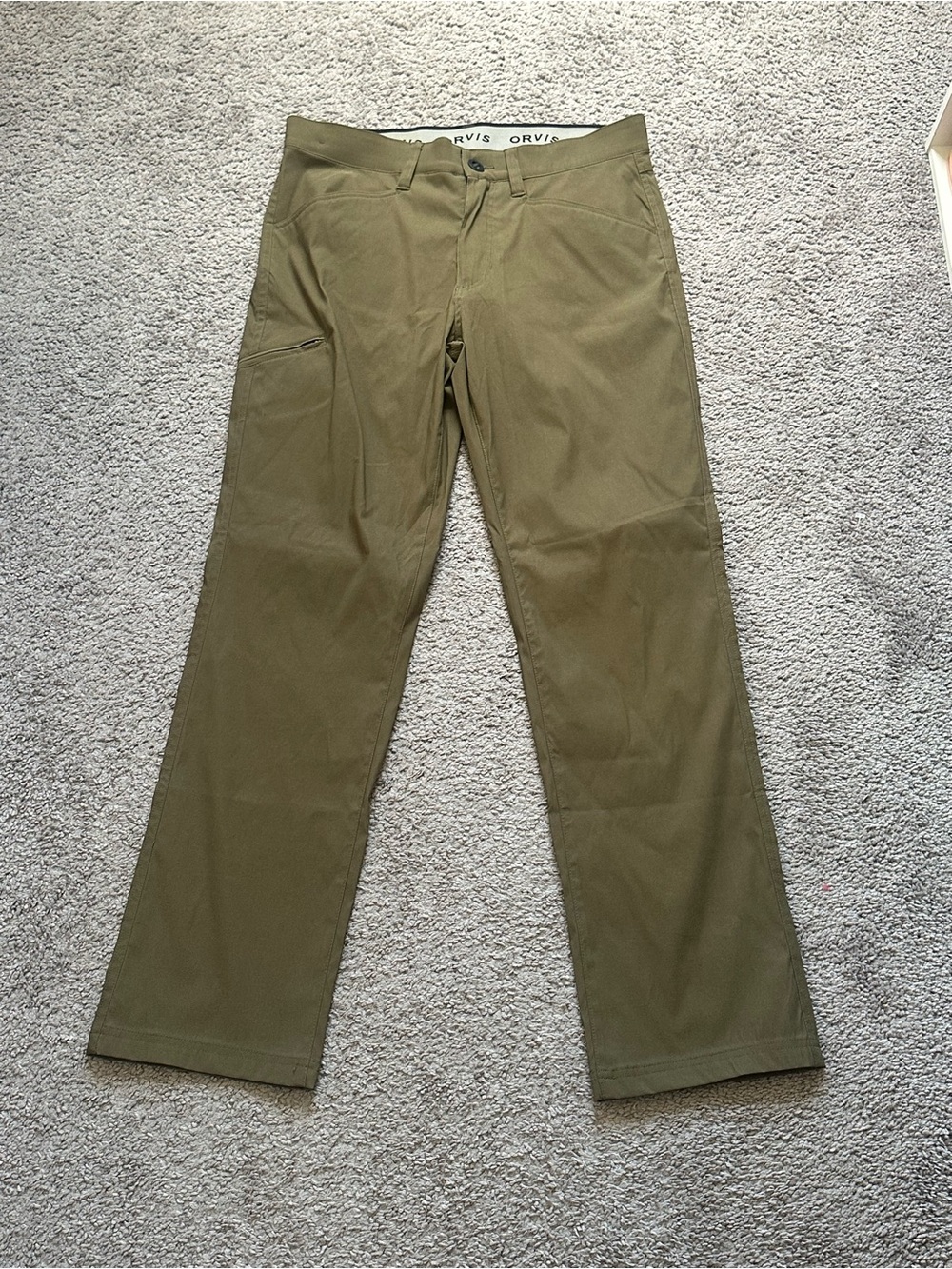 Orvis Olive Green Men's two way stretch water repellent pants